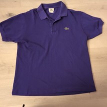 Lacoste Men&#39;s Short Sleeve Purple Polo Shirt Size 5 - £19.85 GBP