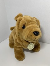 Tb Trading Co Collector’s Choice plush shar pei tan brown puppy dog medallion - £11.66 GBP
