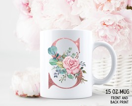 Initial Coffee Mug Custom Mugs Best Friend Gift Bride Gift Birthday Mug 15oz - £15.80 GBP