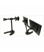 Desktop Computer Monitor Riser Desk Mount Dual Stand Adjustable Arm Home... - £35.59 GBP