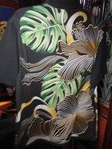Robert Graham Shirt Mens M Medium Charcoal Black Botanical Odessy Floral Cotton image 4