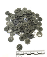 Dark Olive Buttons, 27 Line, 43/64&quot; (17 mm)  - Pack of 100 - $4.99