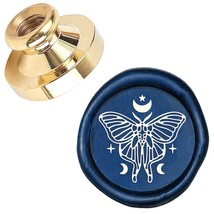 Moths Wax Seal Stamp Head Replacement 25Mm Vintage Butterfly Flying Moon Sealing - £10.16 GBP