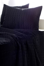Rizzy Home Satinology Black Queen Size Quilt 86 Inches X 92&#39; - £111.32 GBP