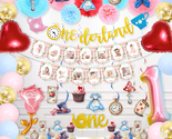 Alice in Wonderland Birthday Party Decorations, Fiesec Alice in Onederla... - $36.77