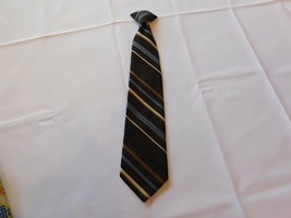 The Men&#39;s Shop JC Penney Clip On Tie Neck neckwear 3 3/8&quot; wide print Pre... - £12.14 GBP
