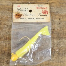 NOS Bucks Custom Lures Shrimp Tail Swimmer Soft Lure Jig Yellow Head 3/8oz - $7.13