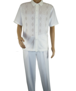 Men Silversilk 2pc walking leisure Matching Suit Italian woven knits 510... - £95.89 GBP