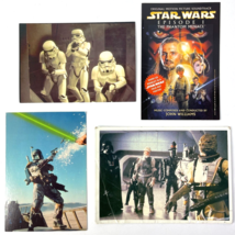 Star Wars Empire Boba Bounty Hunter Ep I Soundtrack Promo 4 Postcard Lot 1980-99 - £19.17 GBP
