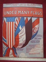 Antique Vintage Sheet Music Under Many Flags #86 - £19.93 GBP