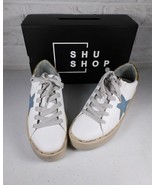 Shu Shop Reba Platform Star Sneakers White Gold Glitter Women US 8 9 NIB - $38.00