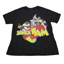 Casual Mens Shirt Black Short Sleeve Crew Neck Space Jam Pullover Preshrunk Tee - $18.69