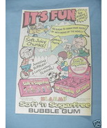 1978 Blammo Soft &#39;n SugarFree Bubble Gum Ad - £6.24 GBP