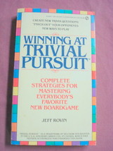Winning At Trivial Pursuit by Jeff Rovin 1984 Paperback - £7.81 GBP