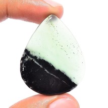 Nephrite Jade Pear Shape Cabochon Loose Gemstone For Making Jewelry 35.5 Ct. 34X - $13.43