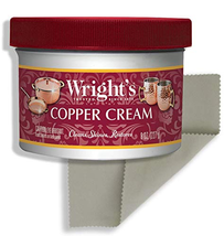 Wright&#39;S Copper and Brass Cream Cleaner - with Polishing Cloth - Gently Cleans a - £10.62 GBP