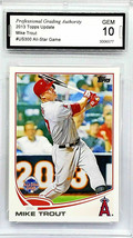 Graded 10! Mike Trout 2013 Topps Update #US300 Angels, Asg, Roy, 3X Mvp, Gem - £344.51 GBP