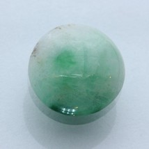 Burmese White Green Jadeite Moss Snow Jade Untreated  11 mm Round Cab 3.89 carat - £63.64 GBP