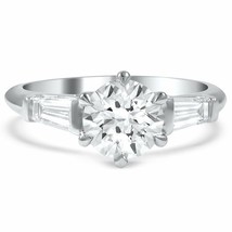 2 Ct Round Cut Diamond Solitaire Engagement Ring 14K White Gold Enhanced Silver - £43.36 GBP