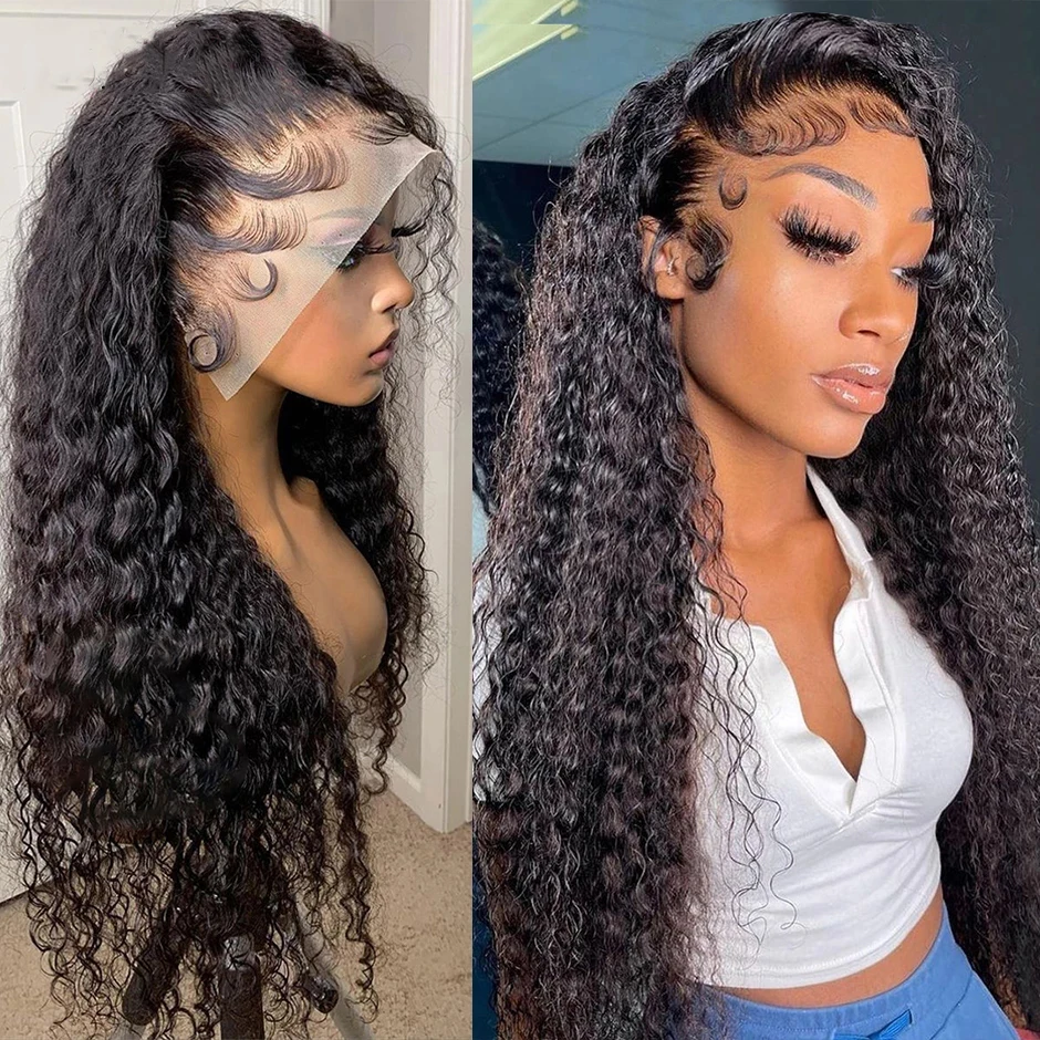 Water Wave Lace Front Wigs 13x4 Water Wave Lace Frontal Human Hair Wigs For - £85.10 GBP+