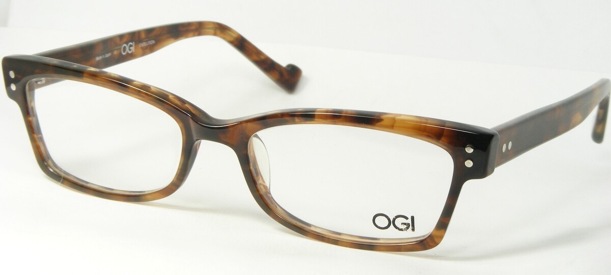 OGI Evolution 3064 407 Gelb-Braun Demi Brille 52-17-140mm Japan - $95.99
