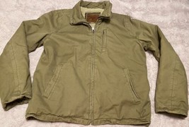 VTG 90s American Eagle Outfitters Jacket Size L Brown Long Sleeve Sherpa Button - £67.46 GBP