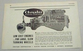 1938 Print Ad Chrysler Marine Engines Made in Detroit,MI - $10.42