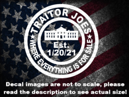 Traitor Joes Where Everything is for Sale Cut Vinyl Decal Sticker US Mad... - $6.72+