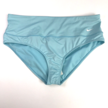 Nike Essential Women&#39;s High-Waisted Swim Bottoms NESSA215 Pastel Aqua Blue XXL - £19.24 GBP