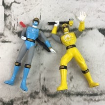 Mighty Morphin Power Rangers 3.25” Action Figures Lot Of 2 Yellow And Blue - £12.46 GBP