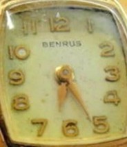 Vintage Woman Watch Benrus 17J Diamond 20 Micron Gold Electroplate Wind ... - £62.31 GBP