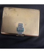 Vintage Brass Deco Powder Compact Elizabeth Arden - $1,400.52 MXN