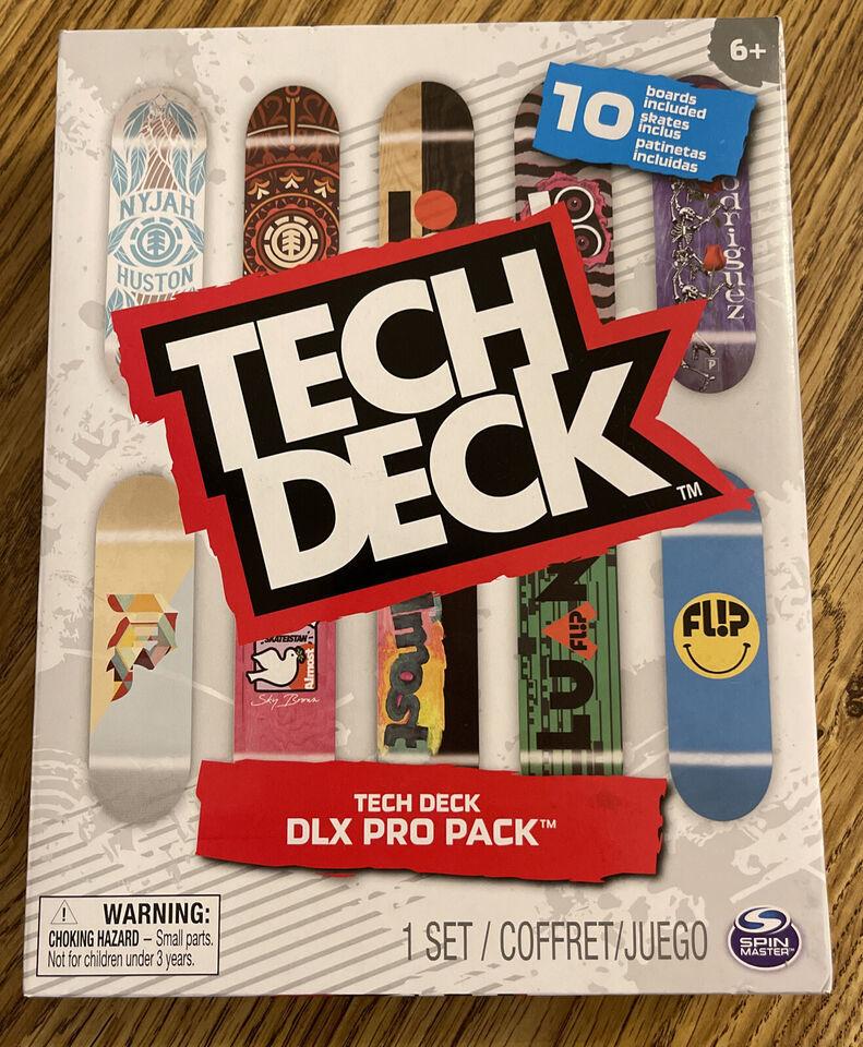 Tech Deck DLX Pro Pack 10 Boards Included Skate Fingerboard Toy Spin Mas... - $8.89