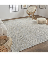 10&#39; X 14&#39; Gray And Blue Abstract Hand Woven Area Rug - $53,724.68 MXN