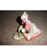 Vintage-Ron-Lee-Clown-Figurine-Polly-The-Parrot-amp-Crackers- Rare - $122.24 CAD