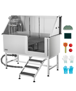 VEVOR 62 Inch Stainless Steel Dog Washing Station w/ Stairs, Pet Groomin... - $1,548.65 CAD