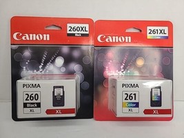 Canon PG-260XL Black Ink &amp; 261XL Color Cartridges  New - £35.52 GBP