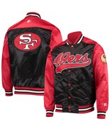 DSHARKS San Francisco 49ers Black and Red Satin Varsity Jacket - $2,751.61 MXN+