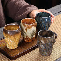 Japanese Retro Stoneware Mugs Stylish Tea  Coffee Set - $17.99