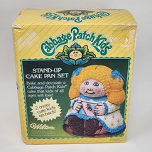 VINTAGE CABBAGE PATCH KIDS STAND UP BIRTHDAY CAKE PAN SET WILTON NEW IN ... - $33.25