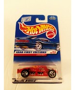 Hot Wheels 1998 #647 Red Lakester First Editions Malaysia Base 5 Spoke W... - £15.75 GBP