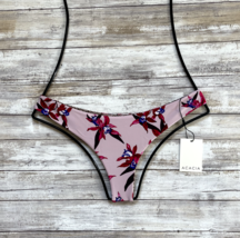 Acacia Swimwear Mokoli&#39;i Floral &#39;ho&#39;okipa&#39; Thong Bikini Bottom (M) Nwt - £90.43 GBP