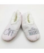 Snoozies Women&#39;s  Off The Market Slippers Non Skid Soles White Large 9/10 - $17.80 CAD