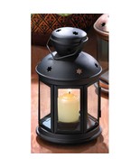 Clear Glass Black Metal Colonial Candle Lantern - $231.41 MXN