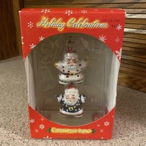 Christopher Radko Holiday Celebrations Dangling Double  Santa  Ornament ... - £13.96 GBP
