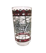 Vintage Coca-Cola Drinking Glass Advertising Coke Tiffany Style Stained Cup - $173.17 MXN