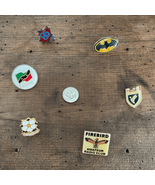 6 Vintage Lapel Pins Batman St Kitts Firebird Amateur Radio 86 Expos Duc... - $670.84 MXN