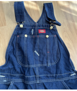 NEW Blue Dickies Men&#39;s Coverall Bib Overall Workwear Denim 30×30 - $559.52 MXN