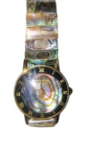 Vintage Milan Abalone Dial Ladies  Quartz Stretch Wrist Watch New Battery - $222.24 MXN