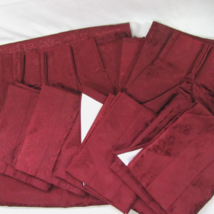 JCPenney Floral Solid Red 6-PC Pinch-Pleat Drapery Panels and Tapered Sw... - $132.00